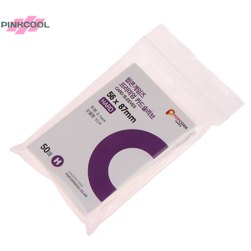 Pinkcool ขายดี ซองใส่การ์ดใส ปลอดกรด สไตล์เกาหลี สําหรับใส่โฟโต้การ์ด 50 ชิ้น