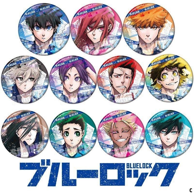 Chigiri Hyoma Isagi Yoichi เข็มกลัดล็อก ทรงกลม ลายการ์ตูนอนิเมะ สีฟ้า 58 มม. อุปกรณ์เสริม สําหรับตกแต่ง