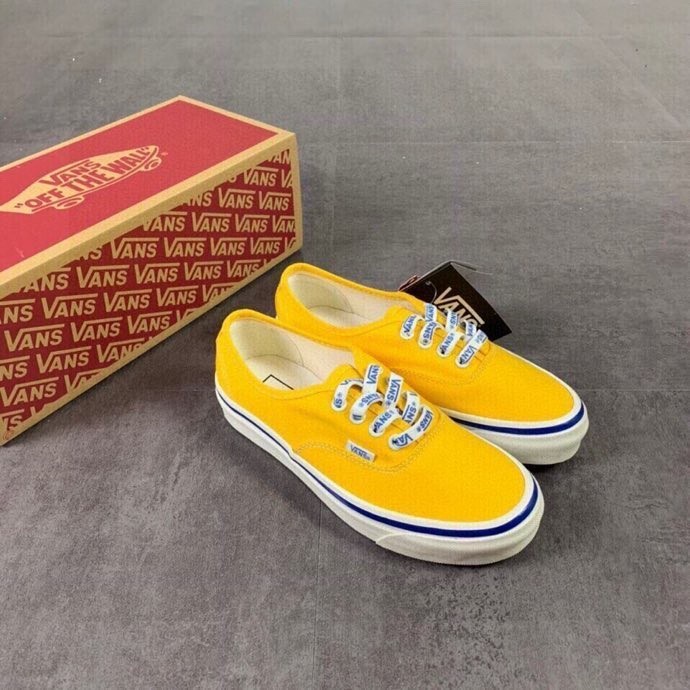 Vans Authentic 44 Dx Anaheim Factory รองเท้าผ้าใบลำลอง Low-Top สีเหลือง  ลำลอง