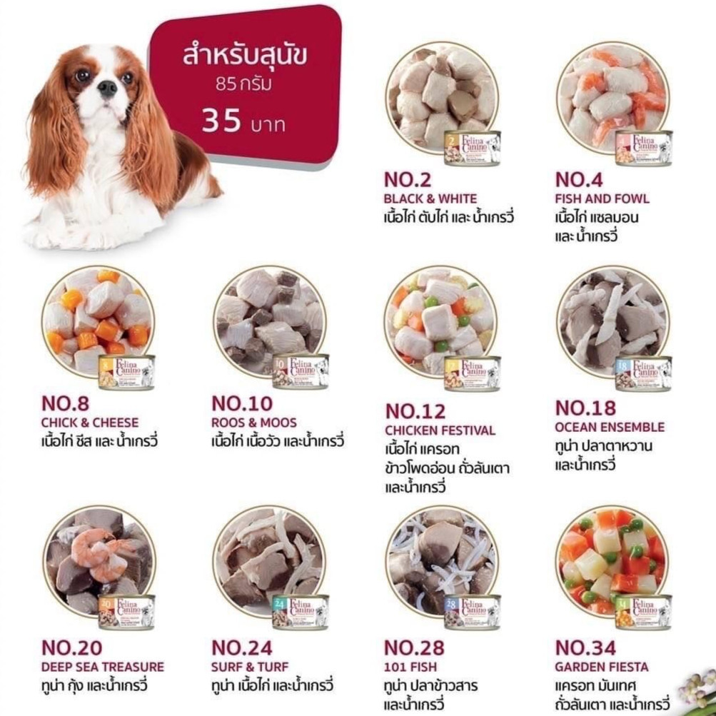 [85g สุนัข] Felina Canino Single Protein อาหารเปียกสุนัข เนื้อเน้นๆ ไม่เติมเกลือ