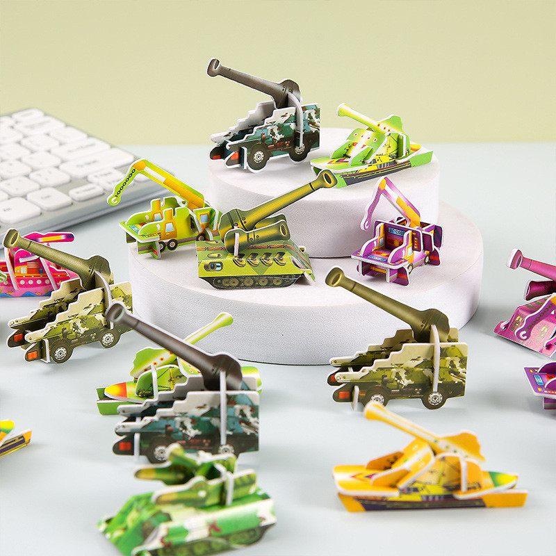 ราคาพิเศษ 1 บาท ของเล่นเด็ก 1 ชิ้น แฮนด์เมด 3D Rocket Tank Puzzle ของเล่นสำหรับเด็กอายุ 3 ปีขึ้นไป Puzzle Workout Handmade