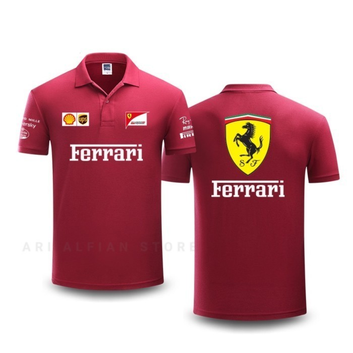เสื้อโปโลพรีเมี่ยม 52SS Ferrari Formula GD07 สําหรับรถยนต์