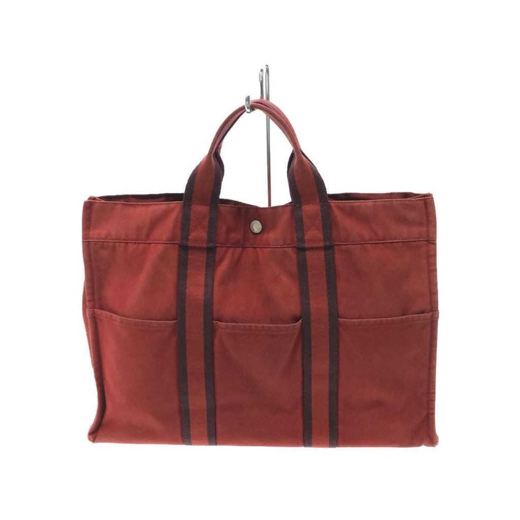 HERMES Tote Bag Cotton Red Direct from Japan Secondhand