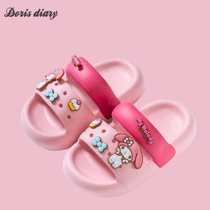 รองเท้าแตะ ป้องกันการลื่นไถล ลาย Doris diary เหมาะกับใส่ในบ้าน สําหรับเด็กผู้ชาย และเด็กผู้หญิง