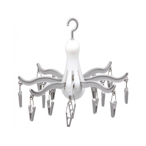 LOCAL789 SAKU ห่วงตากผ้า 16 ตัวหนีบ ขนาด 42x29.5x26ซม. รุ่น TG52212 สีขาว พับเก็บได้ ร้านอยู่ในไทย