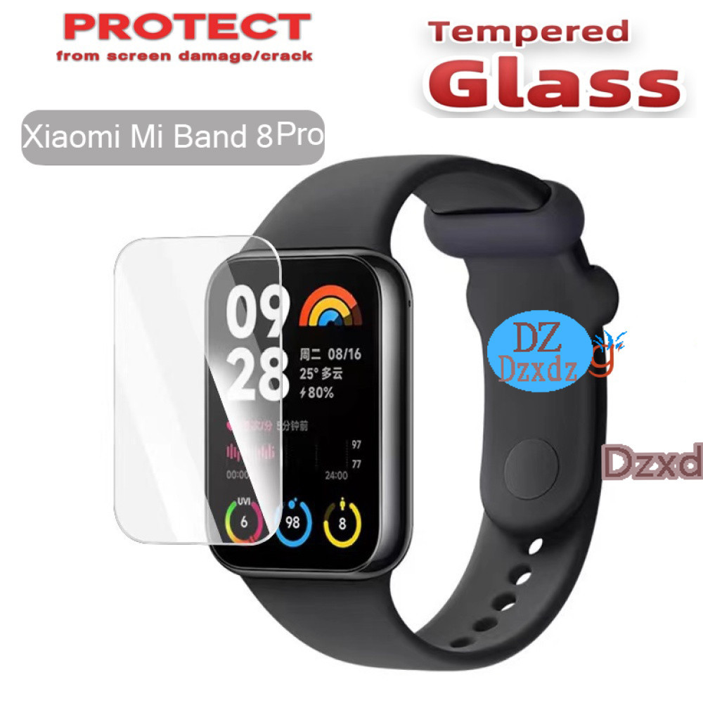 ฟิล์ม Xiaomi Mi Band 8 Pro ฟิล์ม Glass tempered film ฟิล์มกระจกนิรภัยกันรอยหน้าจอสมาร์ทวอทช์ แบบแข็ง สําหรับ Xiaomi Smart band 8 pro (mi band 8 pro)