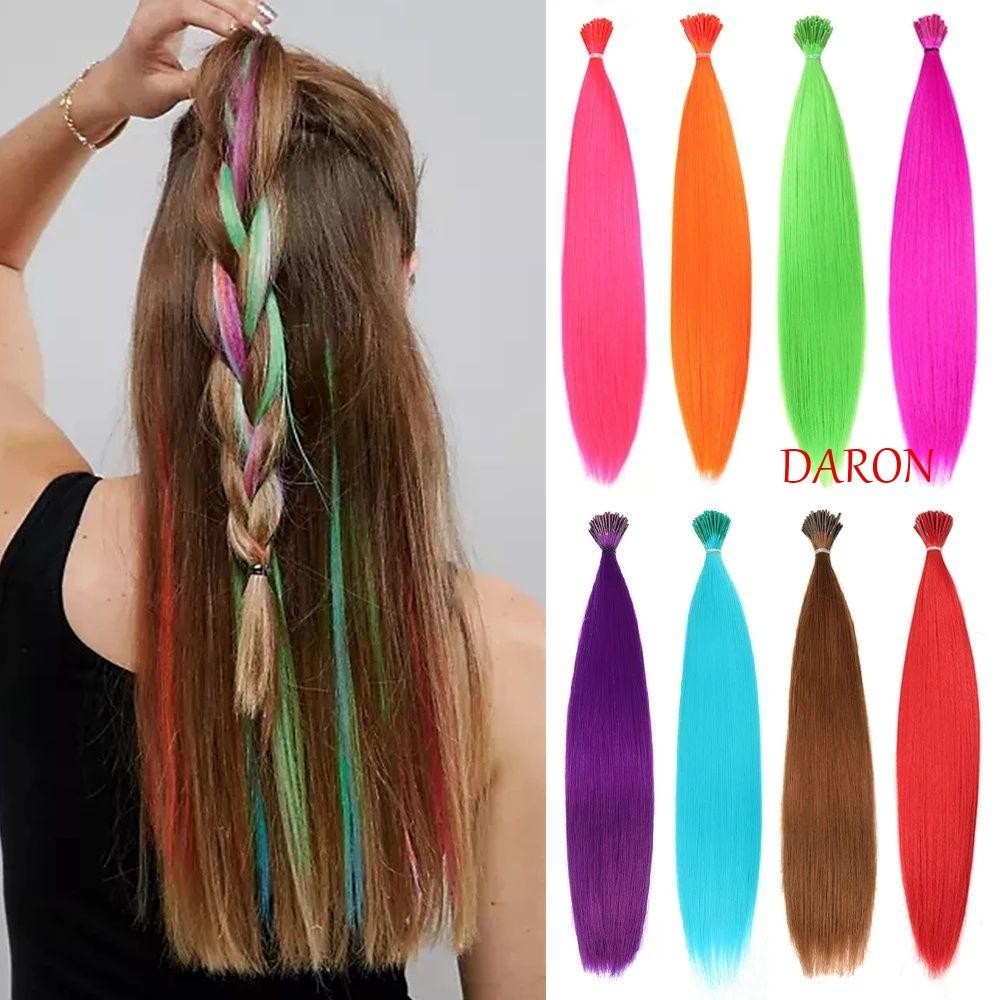 Daron วิกผมปลอม 10 ชิ้น / แพ็ค เครื่องประดับผม ขาตั้ง วิกผม ปลายผม I-tip