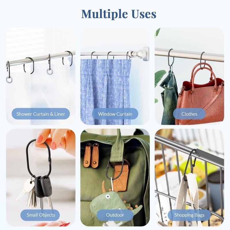 แนะนำ ผ้าม่าน 12ชิ้นม่านอาบน้ําคู่มือรถไฟตะขอ-สนิมเหล็กอาบน้ําผ้าม่านห่วง-อาบน้ําผ้าม่านแหวนหัวเข็มขัด-ผ้าม่านตะขอแหวน-ม่านอาบน้ําคู่มือรางตะขอ-สําหรับห้องน้ํา,หน้าต่าง ราคาพิเศษ มีเก็บเงินปลายทาง