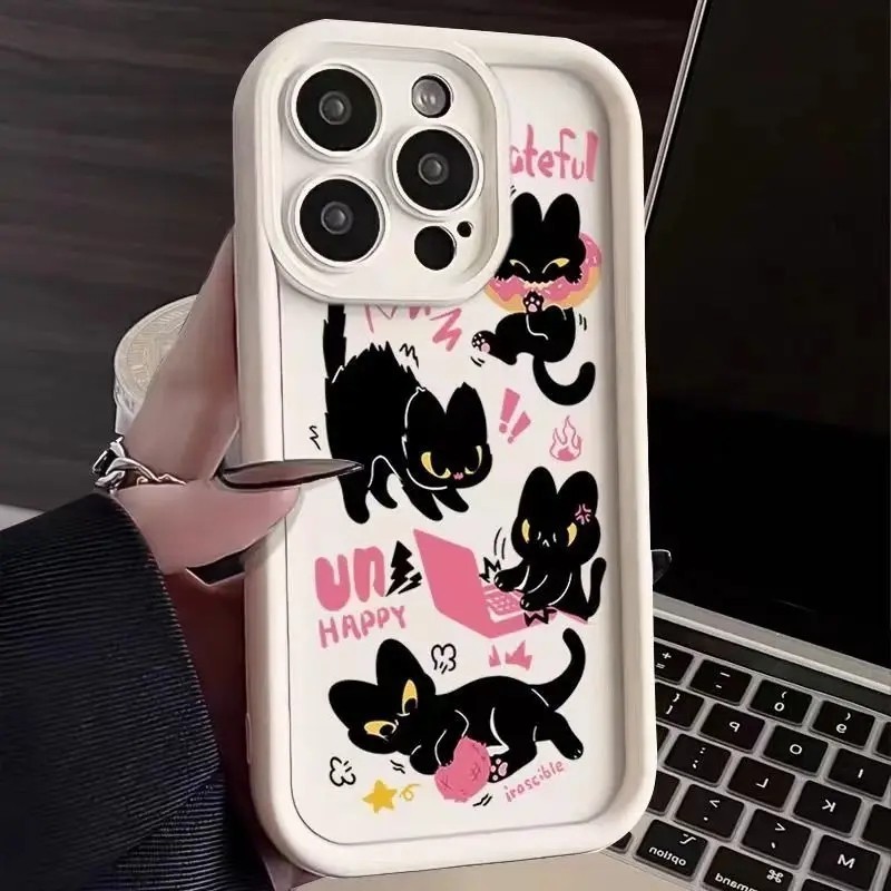 สําหรับ Xiaomi Poco X6 F6 M6 Pro X5 F5 X3 M6 Pro 5G Mi 13T 14 Pro 13 12 Lite 12T Pro 11 Lite 5G NE ลูกแมวน่ารักเล่นรูปแบบกันกระแทกซิลิโคนนุ่มฝาครอบ