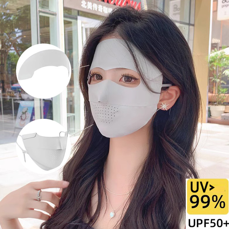 หน้ากากแบบถอดได้ รั้งคอขยาย ป้องกันรังสียูวี UPF50+