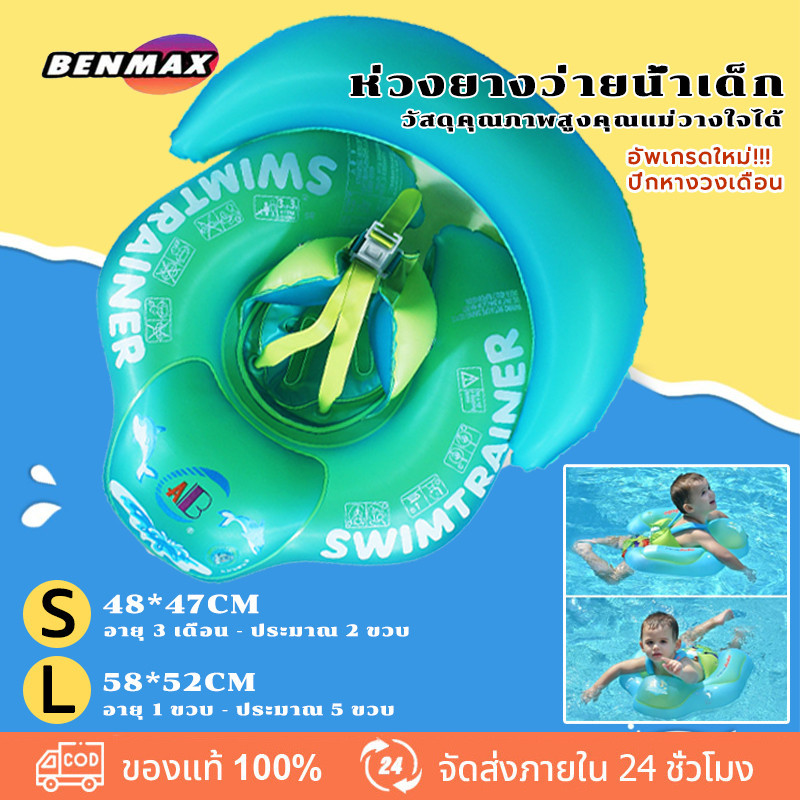 แหวนว่ายน้ำเด็ก ห่วงยางเด็ก เหมาะกับเด็ก 3 เดือน - 5 ขวบ ห่วงยางพยุงตัว รุ่นพิเศษ ป้องกันพลิกคว่ำ ป้องกันหงายหลัง
