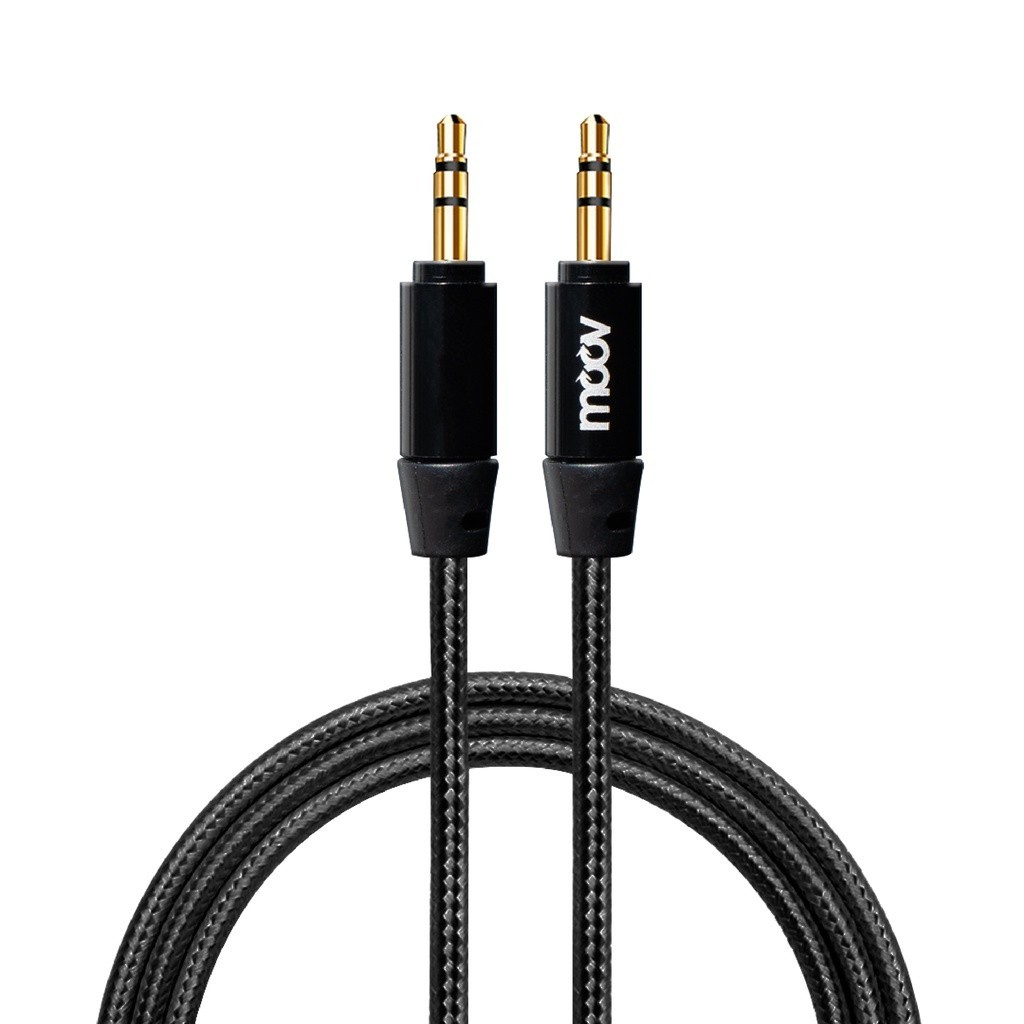 สายสัญญาณ [38บ. โค้ดคุ้ม] Moov AUX01 สาย AUX 3.5mm สายลำโพง 1.2 เมตร สายแจ็คลำโพง เครื่องเสียง ในรถย