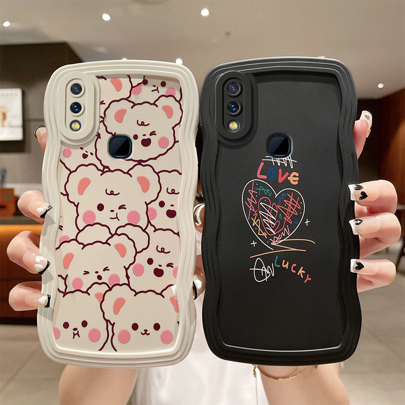 เคส vivo v9 เคสโทรศัพท์มือถือ กันกระแทก ลายคลื่น สําหรับ vivo v9 vivo y85