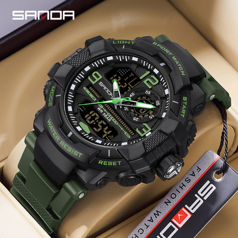 Sanda นาฬิกาข้อมือ กันน้ํา อเนกประสงค์ สําหรับผู้ชาย SD6130