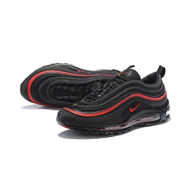 Nike Air Max 97 รองเท้ากีฬา รองเท้าวิ่ง คลาสสิก รับประกันคุณภาพ สีดํา สีแดง สําหรับผู้ชาย