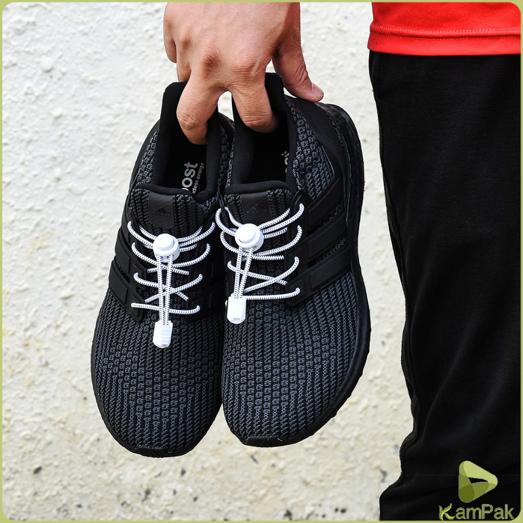 KamPak เชือกผูกรองเท้า แบบยืดหยุ่น แบบคลิปล๊อค ความยาว 120cm  shoelaces