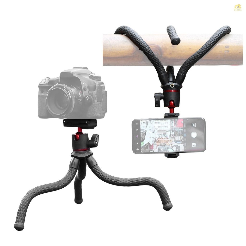 Mt-11 ขาตั้งกล้อง แบบยืดหยุ่น สกรู 1/4 นิ้ว 2-in-1 แพลตฟอร์ม 360° หัวบอล ปรับได้ รับน้ําหนักได้ 2 กก. 4.4 ปอนด์ สําหรับกล้อง DSLR SLR สตรีมมิ่ง ถ่ายทอดสด ออนไลน์ ราคา ถูกที่สุด ดีลบีเคเค แกลเลอรีภาพที่ 5