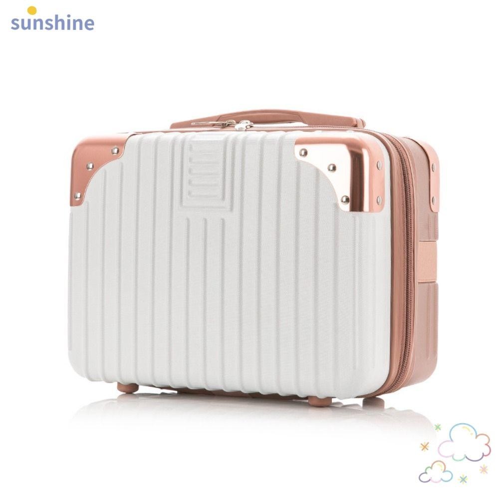 Ssunshine กระเป๋าเดินทาง กระเป๋าเครื่องสําอาง ขนาดเล็ก 14 นิ้ว สําหรับผู้หญิง