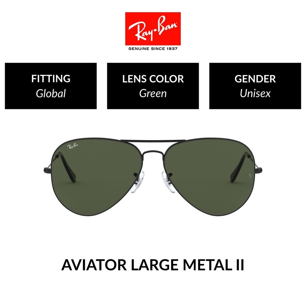 【ของแท้ 100%】ray-ban Aviator II - RB3026 L2821 - แว่นตากันแดด โลหะ ขนาดใหญ่