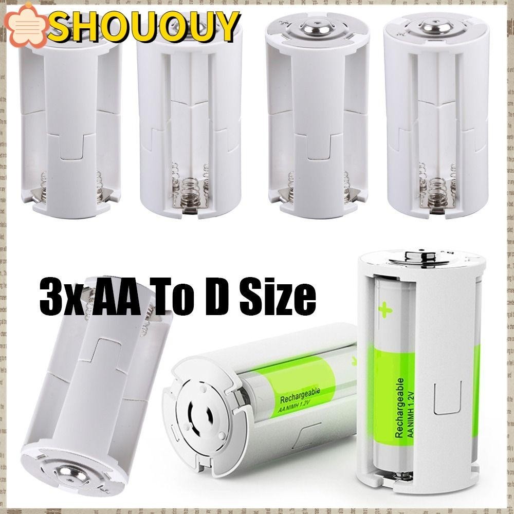 Shououy กล่องเก็บของ AA เป็น D ขนาดพกพา 3 ชิ้น 4 ชิ้น