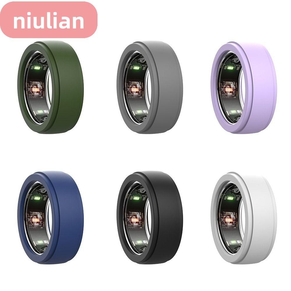 Niulian แหวนซิลิโคน ป้องกันรอยขีดข่วน แบบนิ่ม ยืดหยุ่น กันเหงื่อ อุปกรณ์เสริม สําหรับ Oura Ring Gen 3