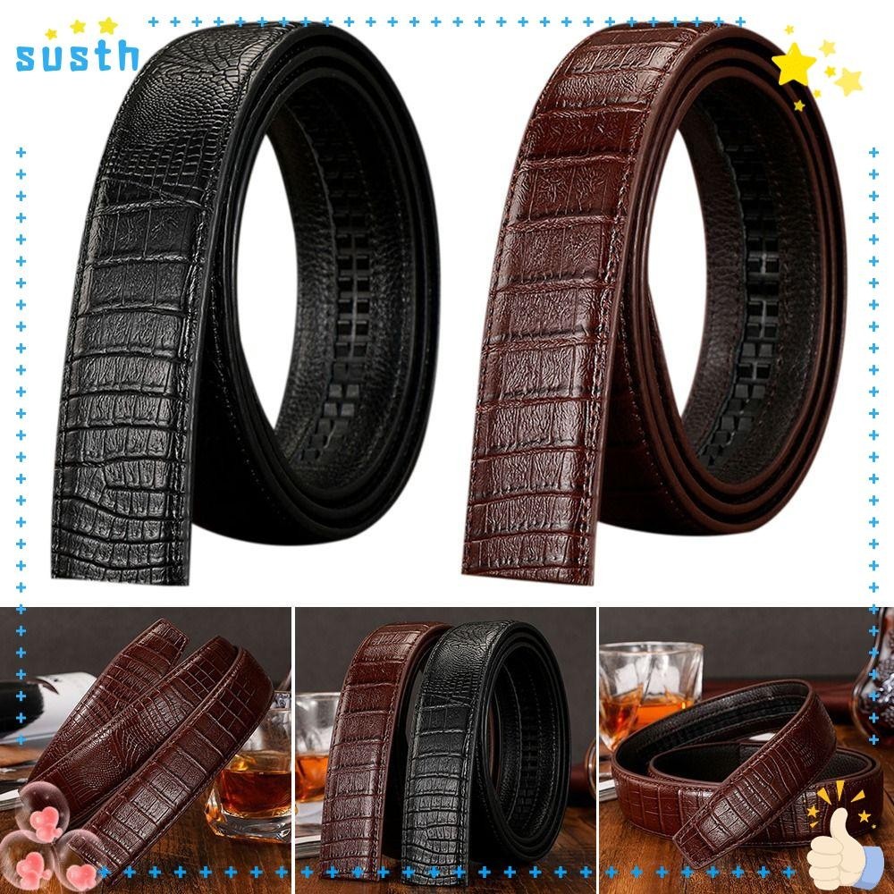 Susth สายเข็มขัดหนังวัวแท้ 3.5 ซม. แบบเปลี่ยน DIY