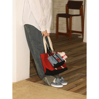 Tagi. Imagine Apple Canvas Bag กระเป๋าผ้าใบทรงลำลอง Tote Bag กระเป๋าใส่โน๊ตบุ๊ค กระเป๋าสะพายข้าง