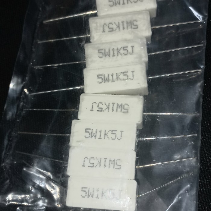 R ชอล์ก 1k5 1.5K 1.5K 1.5 1.5 k 5w 5watt 5 วัตต์ Block Resistor กิโล F Fajar electro 2