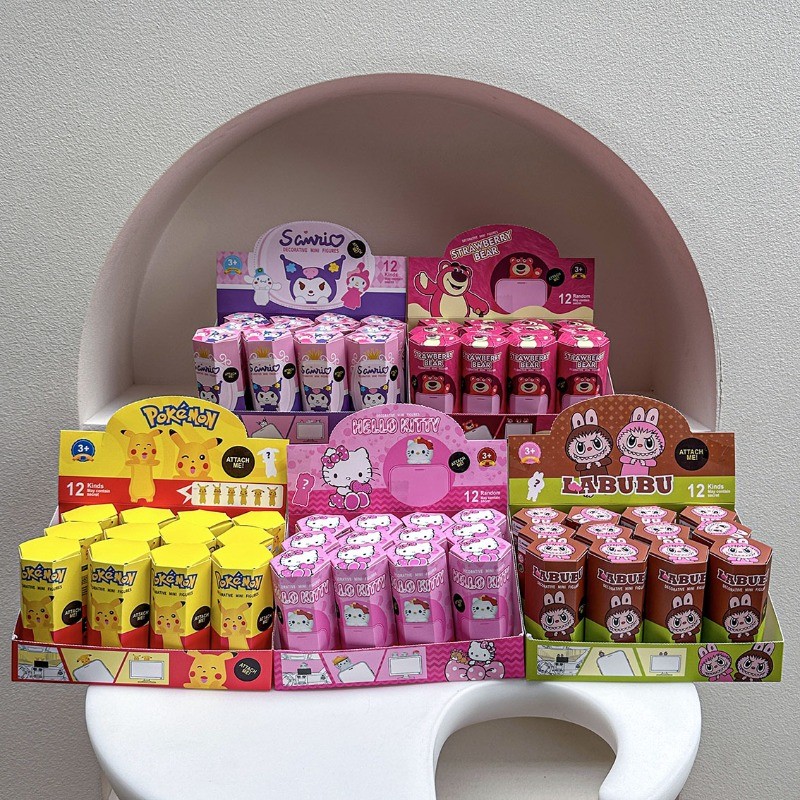 Sanrio Sonny Angel กล่องตาบอด Stitch Angel Kuromi Pikachu Crayon Shin Labub Surprise กล่องรูปคุณภาพสูงคริสต์มาสของขวัญของเล่น