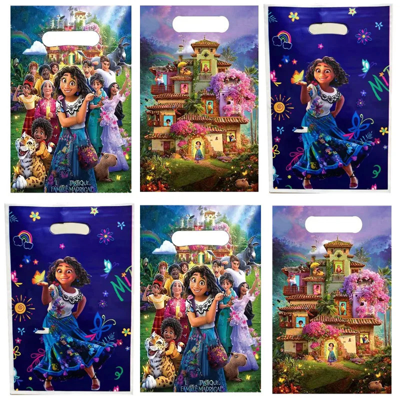 10-30 ชิ้น Encanto Mirabel Isabella Party ถุงพลาสติกอุปกรณ์อาบน้ําเด็กเด็กสาววันเกิด Loot กระเป๋าตกแ