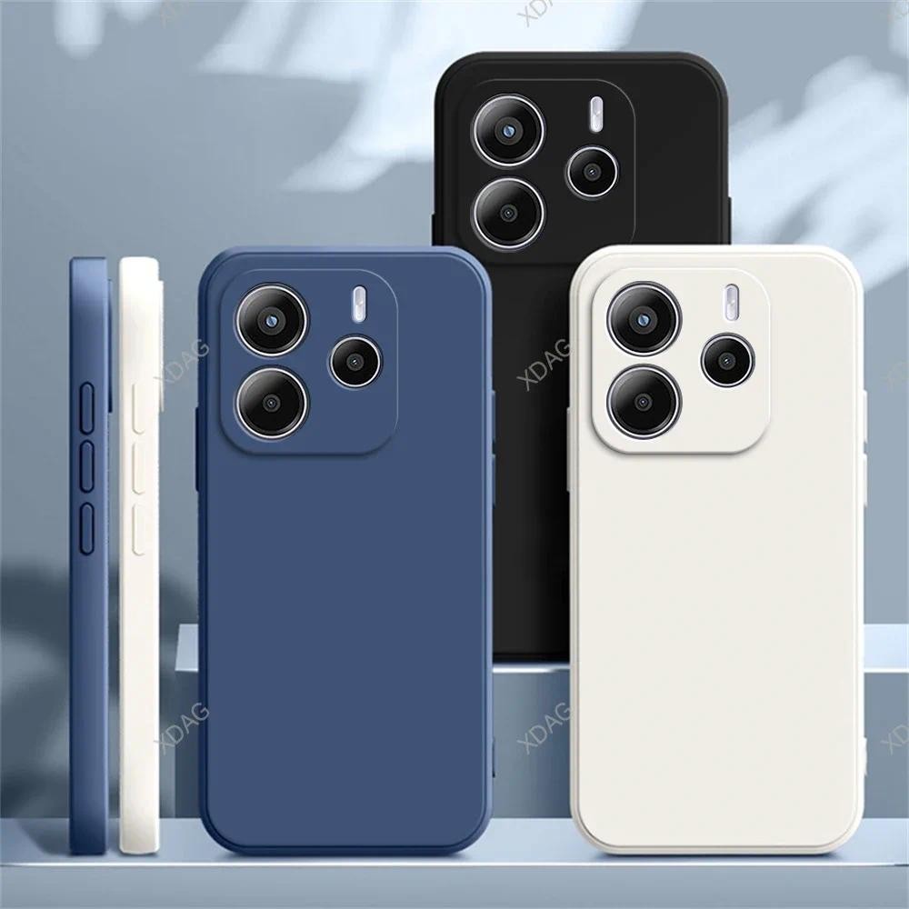 เคสโทรศัพท์ต้นฉบับสําหรับ Xiaomi Redmi Note14 หมายเหตุ 14 Pro 14Pro Plus Pro + 5G 4G เลนส์ป้องกันสแควร์คลาสสิกซิลิโคนนุ่ม
