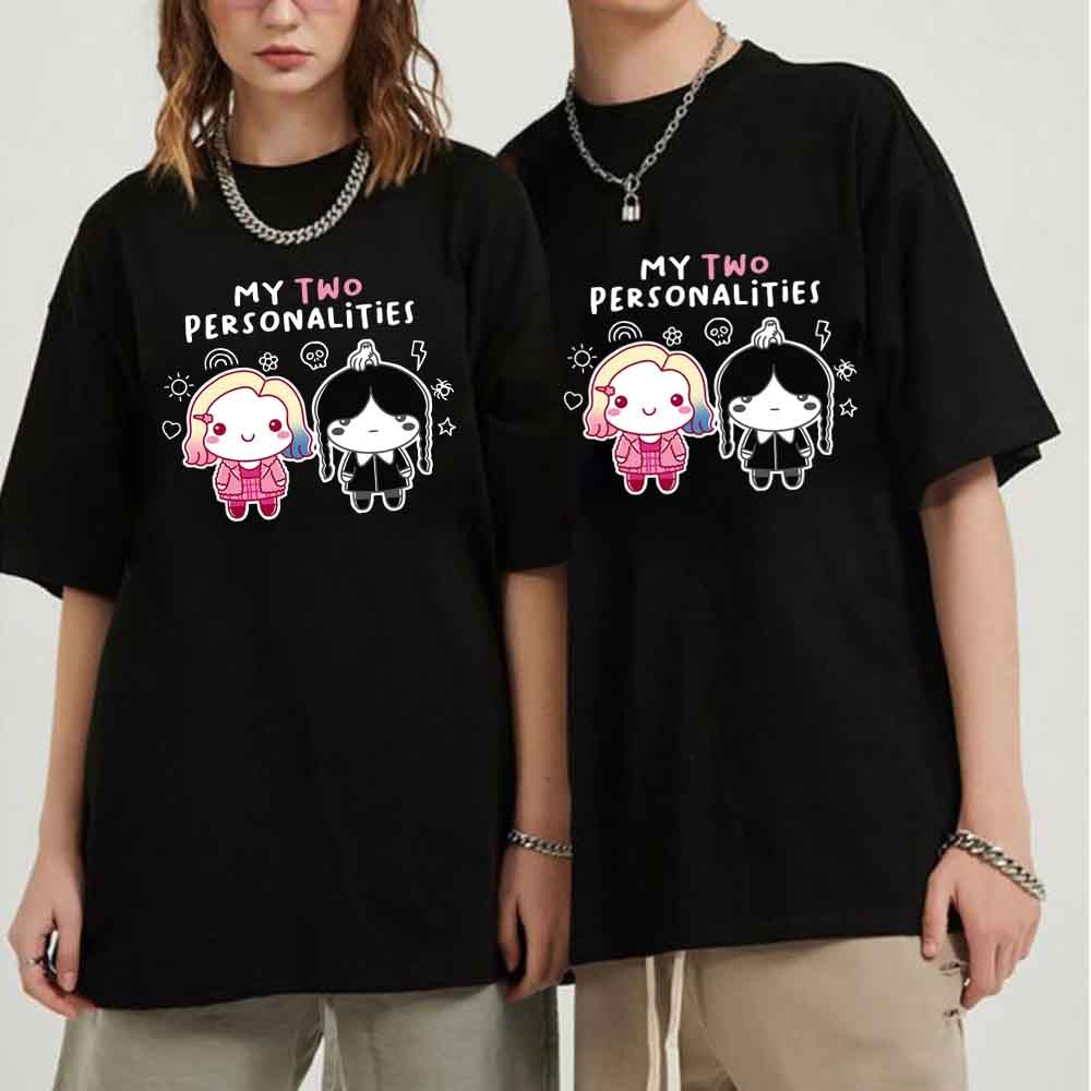 2023 Wednesday Nevermore Academy เสื้อยืดผ้าฝ้าย