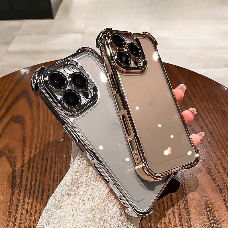 สําหรับvivo V25 PRO V40 LITE Y27 Y02S Y36 Y77 Y77E T1 PRO 5G Y78 Plus V23 PRO Y19S Y03 Y01 Y15S Y21 Y33T V30 หรูหราElectroplatedนุ่มถุงลมนิรภัยโทรศัพท์กรณี