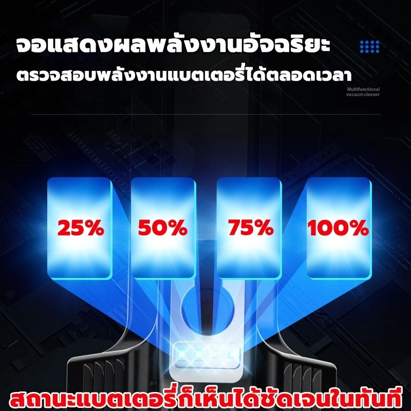 เครื่องดูดฝุ่นไร้สาย 2in1 550W พลังดูด 98000Pa thumbnail 7