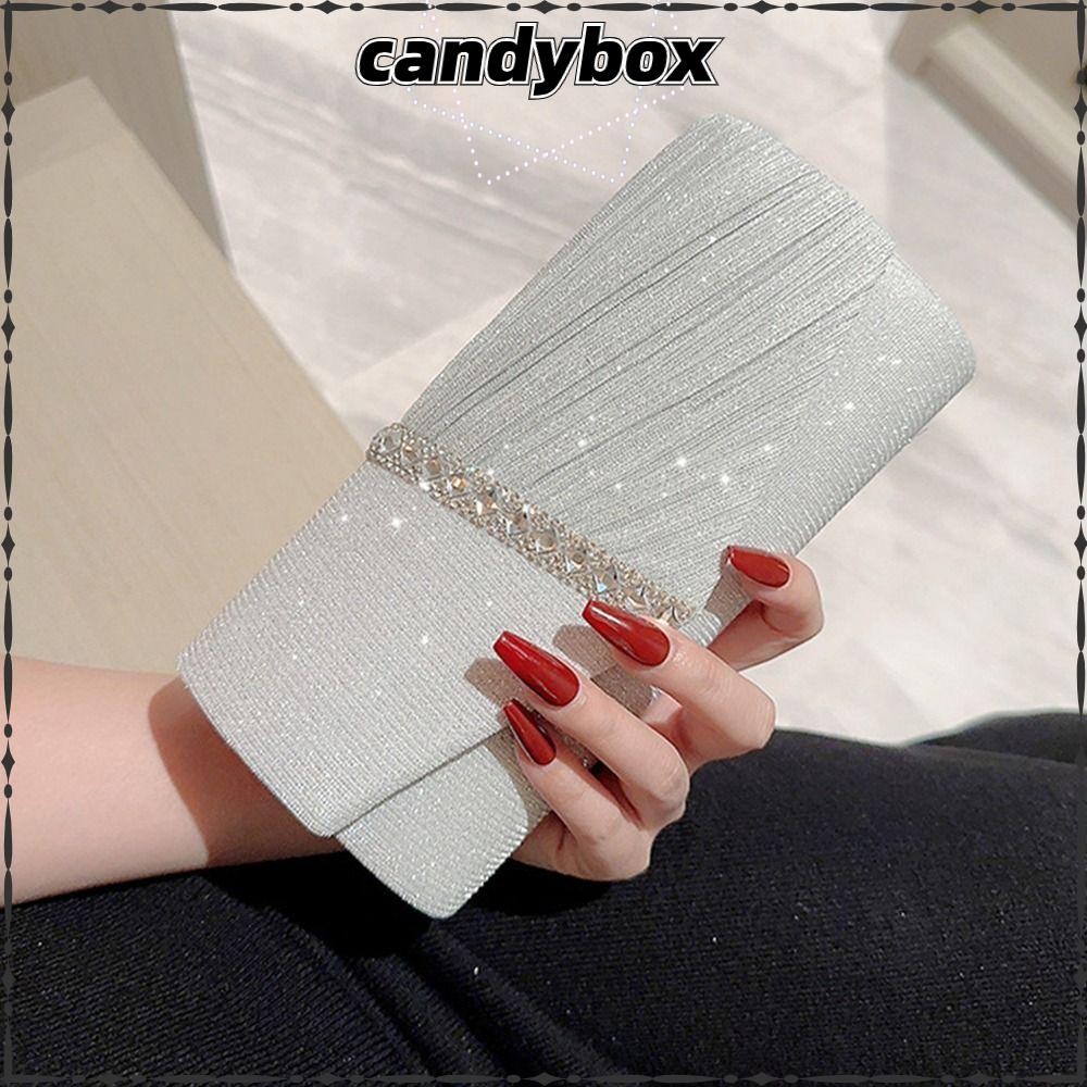 Candybox เลื่อมคลัทช์,กระเป๋าราตรีโซ่กลิตเตอร์,แฟชั่นอาหารค่ํากระเป๋าผู้หญิงสุภาพสตรี