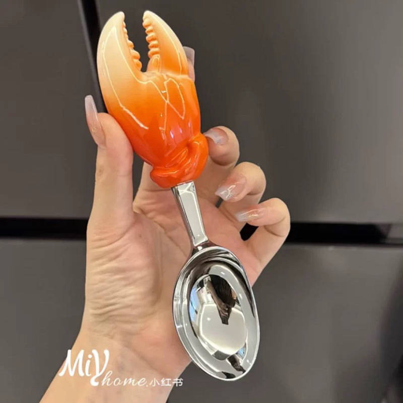 Mickey Octopus Cute Suit Household Ins Spoon Fork Cartoon Tableware Ice Cream Spoon Watermelon Octop