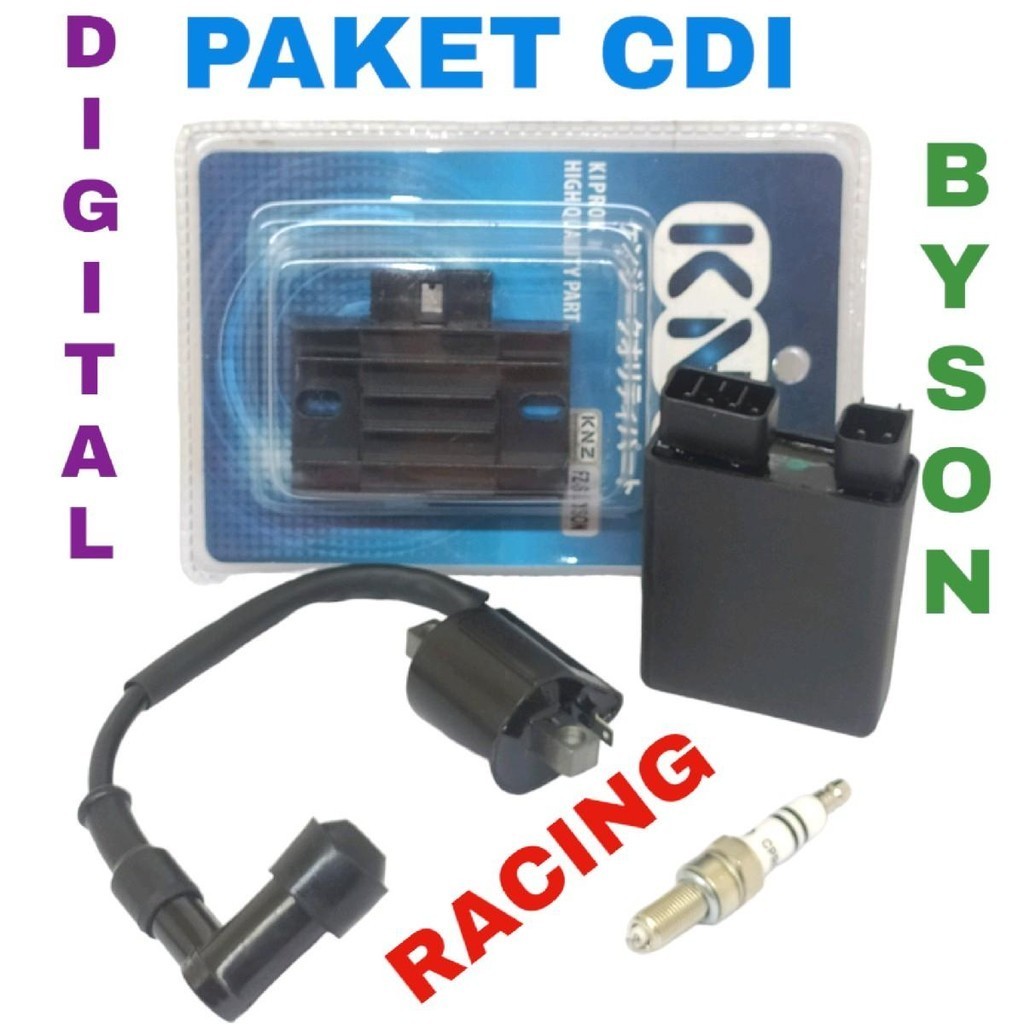 BYSON DIGITAL RACING CDI PACKAGE CDI RACING COIL KIPROK และ RACING SPARK PLUG