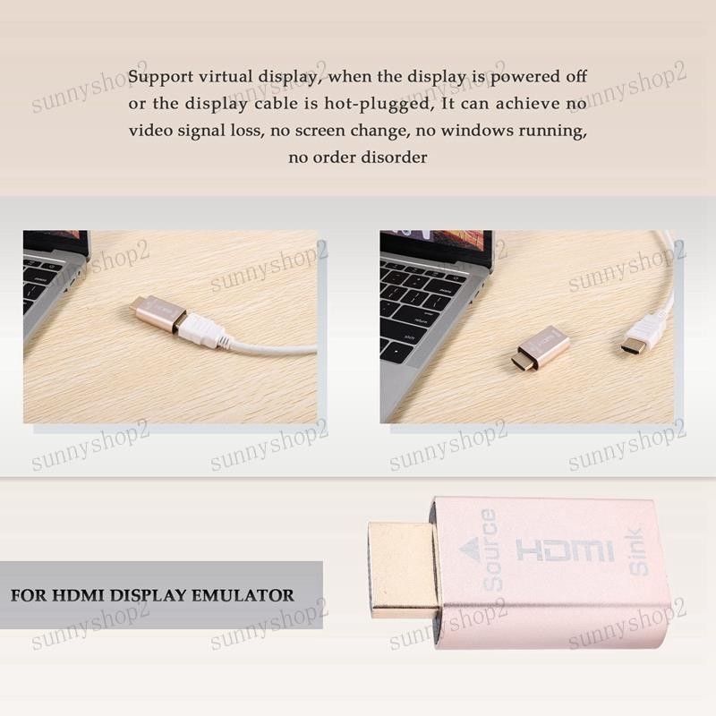 [sunnyshop2019] อะแดปเตอร์ที่จับสัญญาณ HDMI KVM HDMI2.0 EDID DDC ปลั๊กดัมมี่ สําหรับจอแสดงผล HDMI อิมูเลเตอร์ เป็น 3840X2160