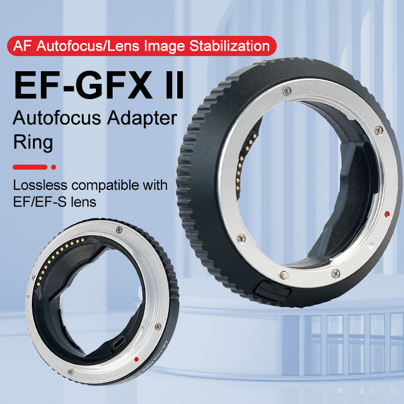 Niyi EF-GFX ll แหวนอะแดปเตอร์ Canon EF เป็น Fuji G mount GFX100 II 100S 50RS รูรับแสงปรับได้