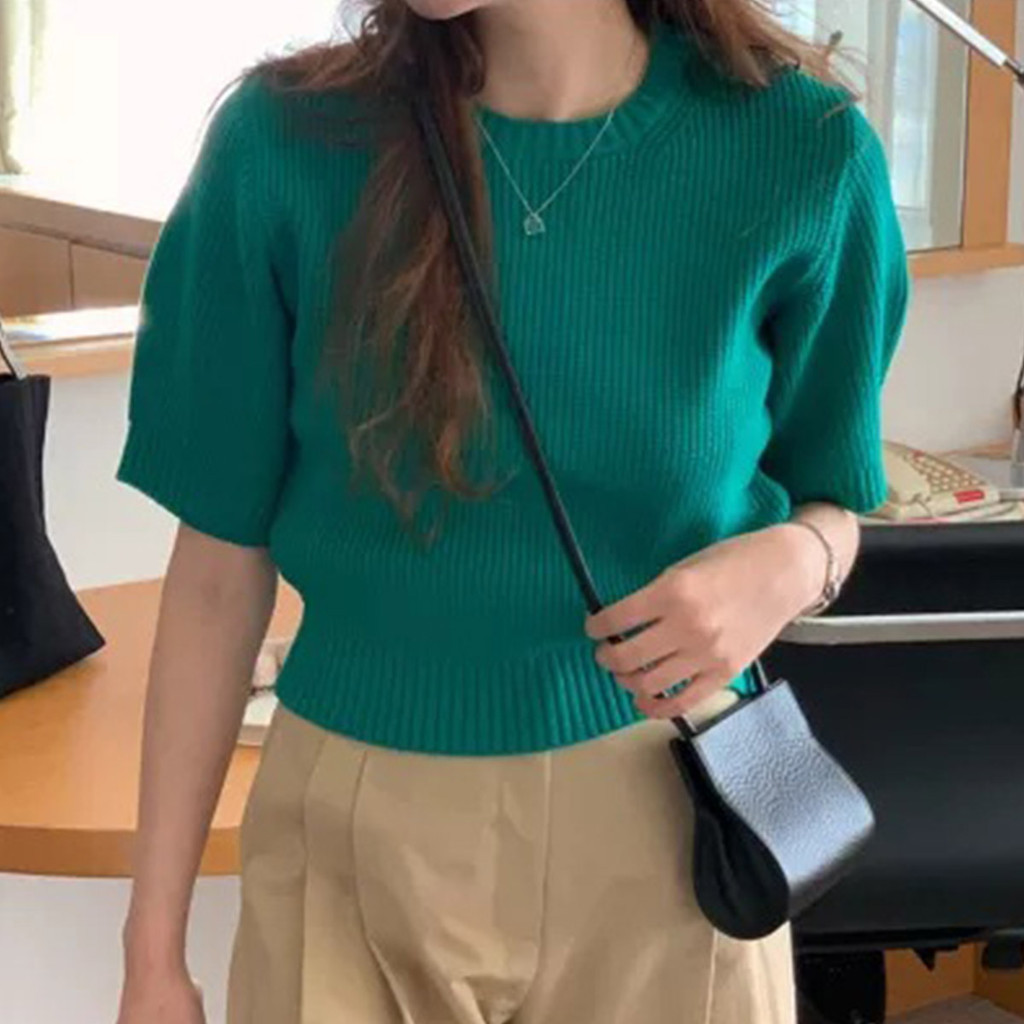 Xiao เสื ้ อกันหนาวแขนสั ้ นสั ้ น All-Match ฤดูร ้ อนออกแบบ Niche เสื ้ อกันหนาวฤดูใบไม ้ ผลิฤดูร ้ อน Top ของเราด ้ านนอก Happy DRYL