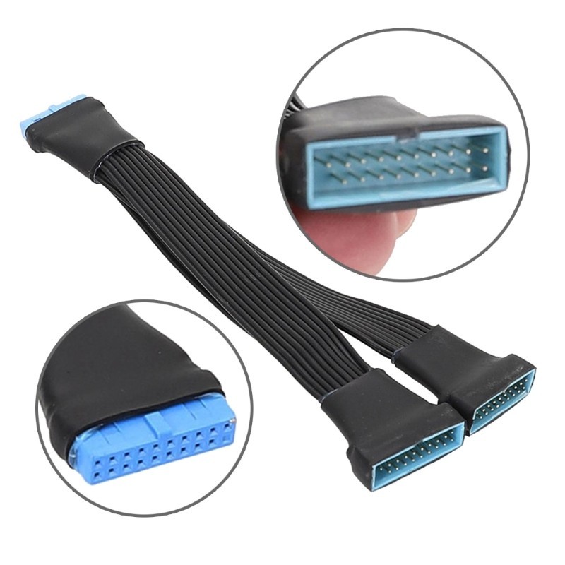 Con สายเคเบิลต่อขยาย USB3 0 USB3 0 19 20 Pin ตัวผู้ เป็นตัวเมีย 15 ซม. 5 9 นิ้ว