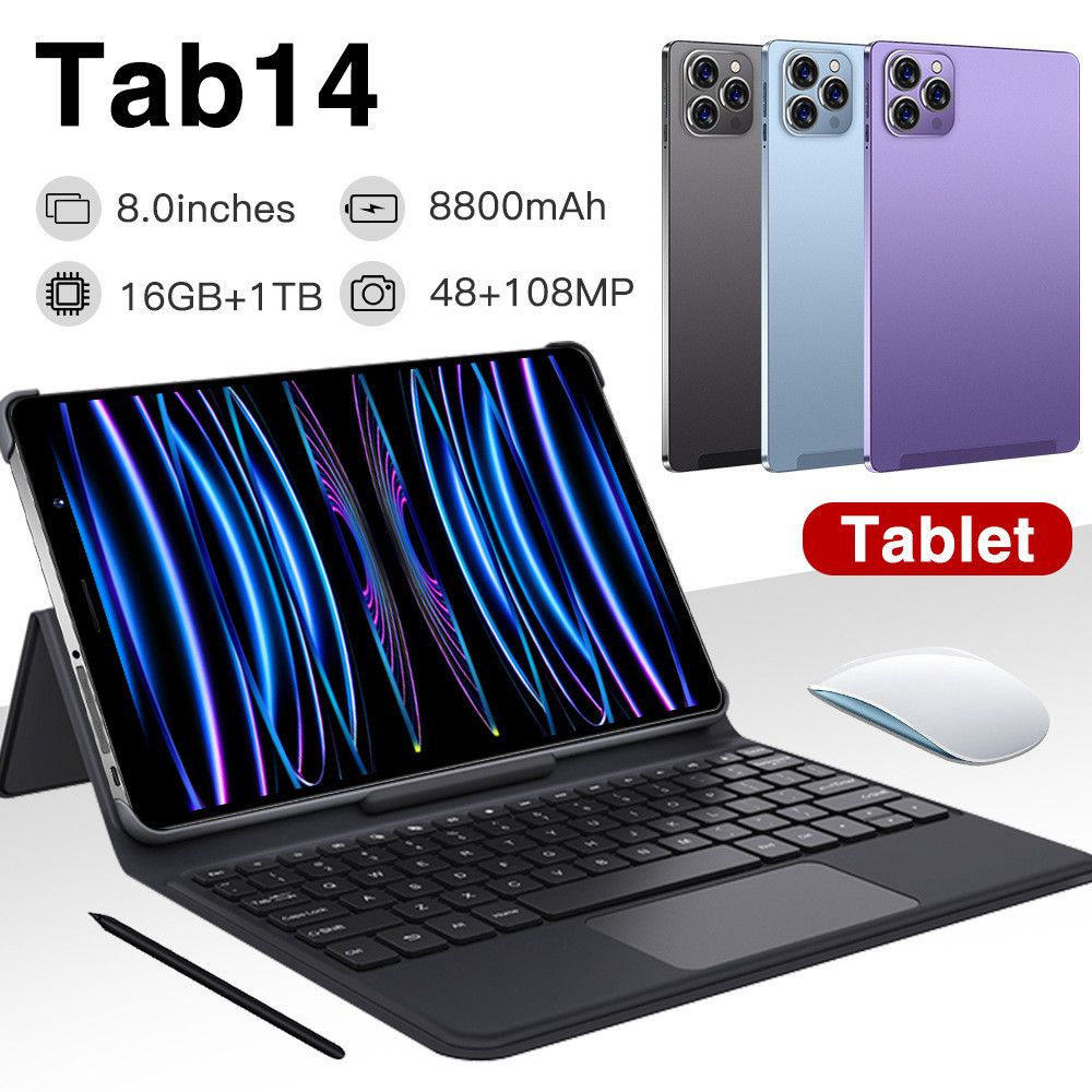 แท็บเล็ต Tab14 การ์ดคู่ 5G Octa-Core IPS หน้าจอ 26.6 ซม.