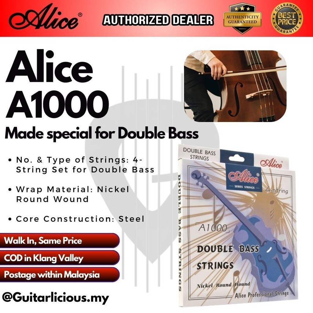 Alice Double Bass Strings ครบชุด 4 สาย ( A1000 / A 1000 / A-1000 )