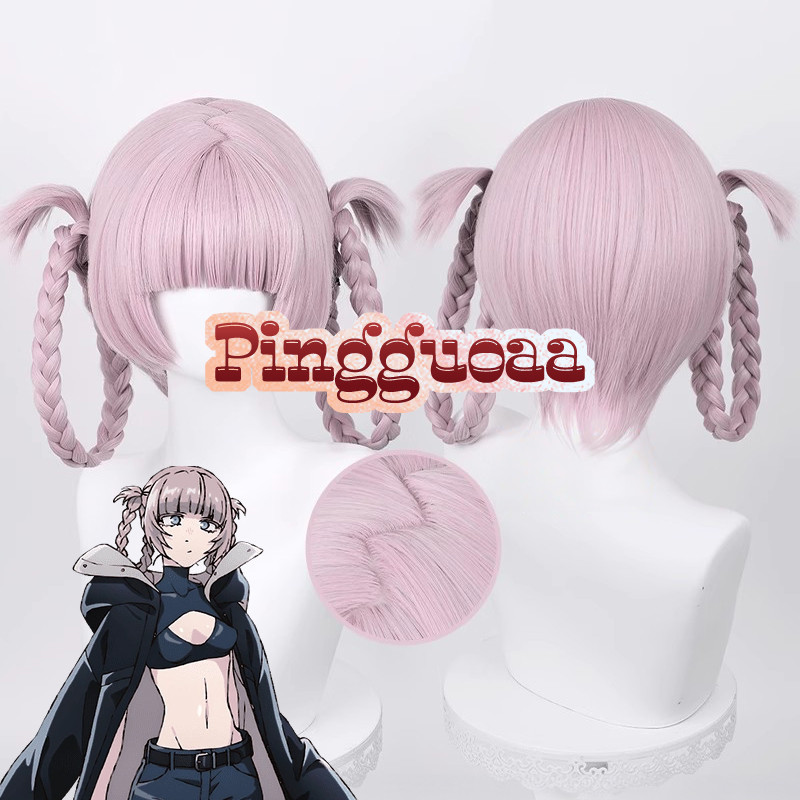 Anime Call of the Night Nanakusa Nazuna Cosplay Wig Yofukashi No Uta 37cm Pink Grey Wigs Heat Resist