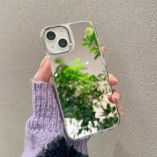 เคสโทรศัพท์มือถือ พร้อมกระจก For iPhone16 11 13 Pro 14 12 13 15 Pro Max 14 PlusXR XS Max Mirror Case สําหรับ สไตล์เกาหลี