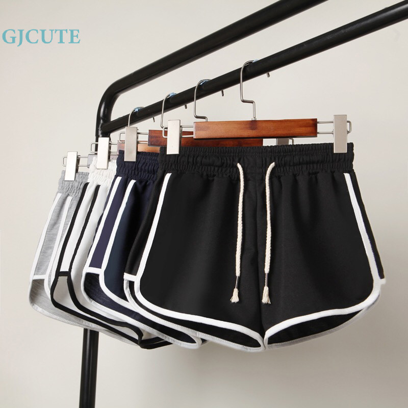 Gjcute ใหม่ กางเกงกีฬา ขาสั้น ทรงหลวม มีกระเป๋า ขนาดใหญ่ สําหรับผู้หญิง WTD