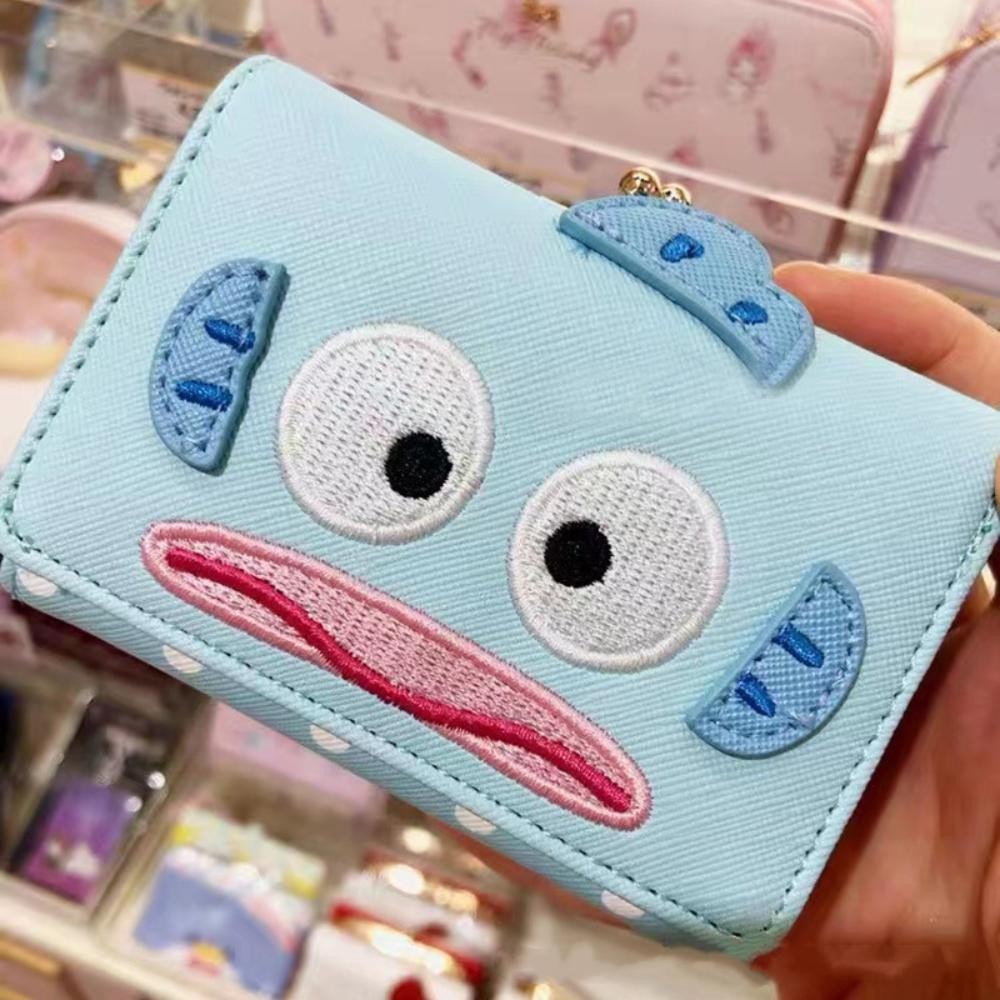 UUMIR กระเป๋าใส่เหรียญ Kuromi, Melody Fold Bag กระเป๋าสตางค์ PU, Kawaii Cinnamoroll Kuromi Card Package Girl
