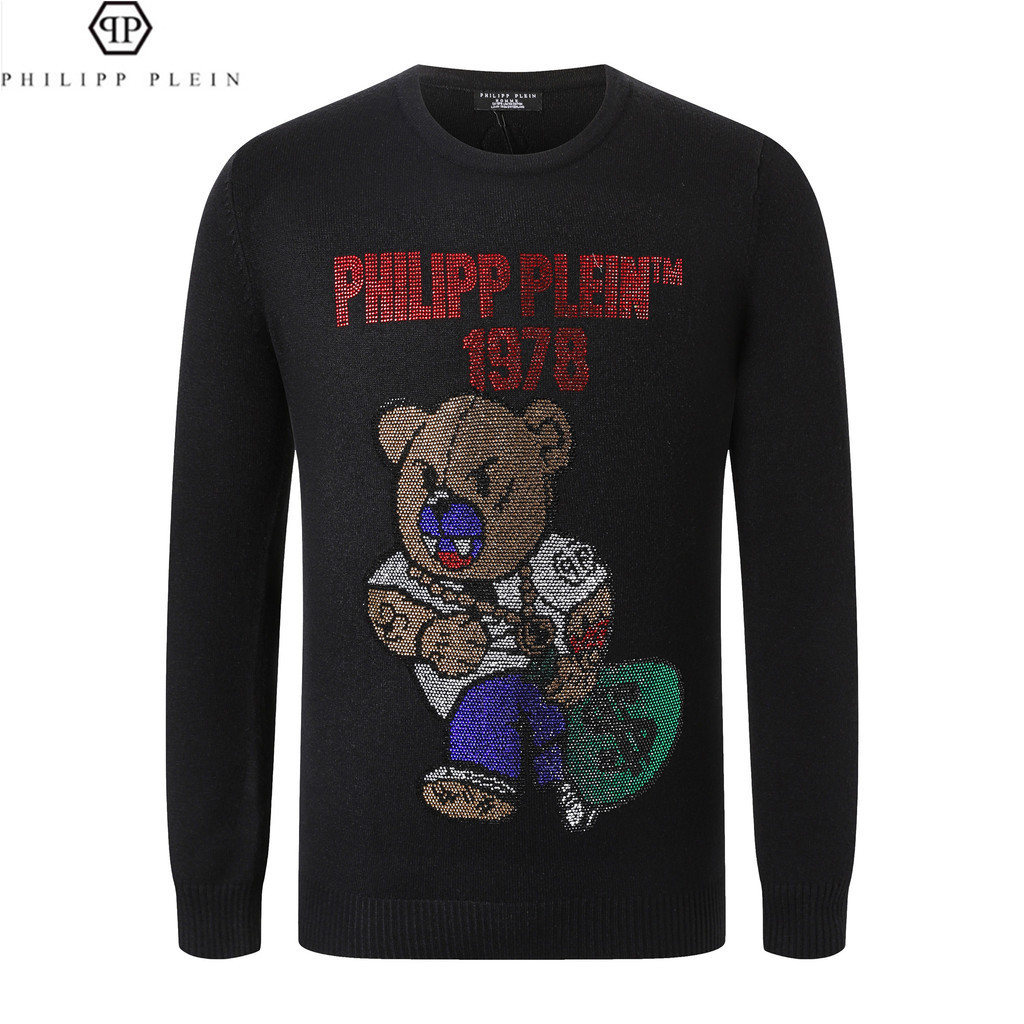 Philipp Plein Launch 2024 เสื้อกันหนาว ผ้าถัก ลายหมีน้อย 1978 839