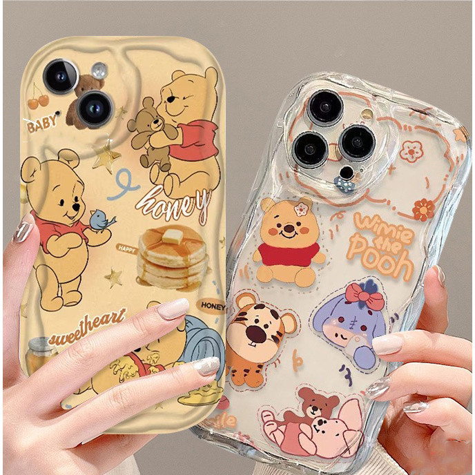 [ท้องถิ่น] เคสโทรศัพท์กรอบวินนี่เดอะพูห์เข้ากันได้กับ iPhone X XR XS 11 13 14 15 12 PRO MAX 7 8 14 15 PLUS 12 13 MINI