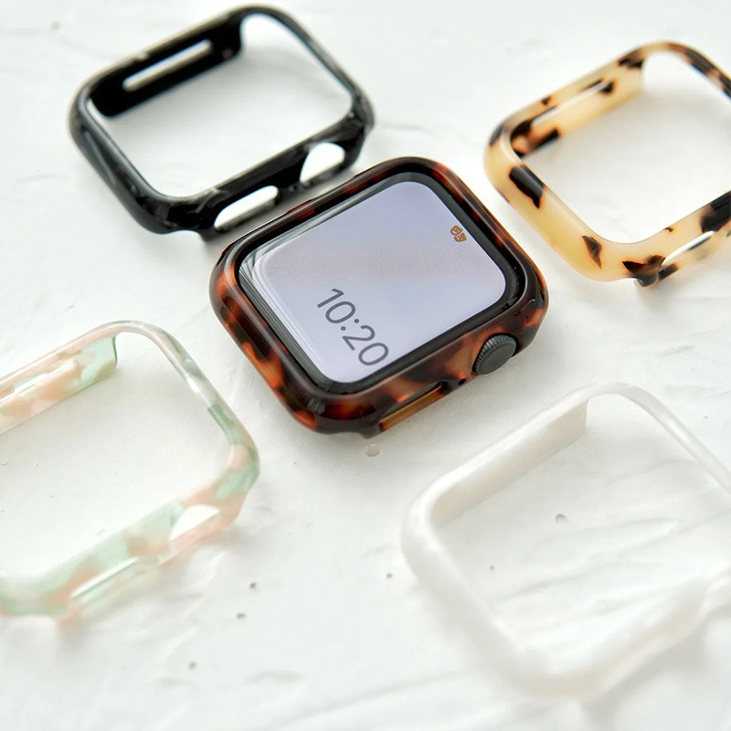 เหมาะสําหรับ Apple Watch Apple Watch Resin Watch Case iwatch S9 8 7 6 SE กรอบเรซิ่นกรณี Shock-resist